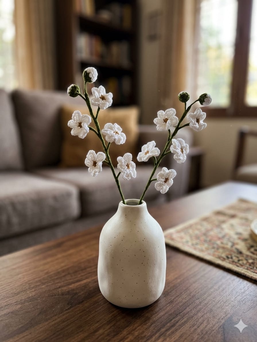 Ivory Whisper Crochet Blossoms